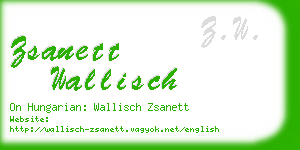 zsanett wallisch business card